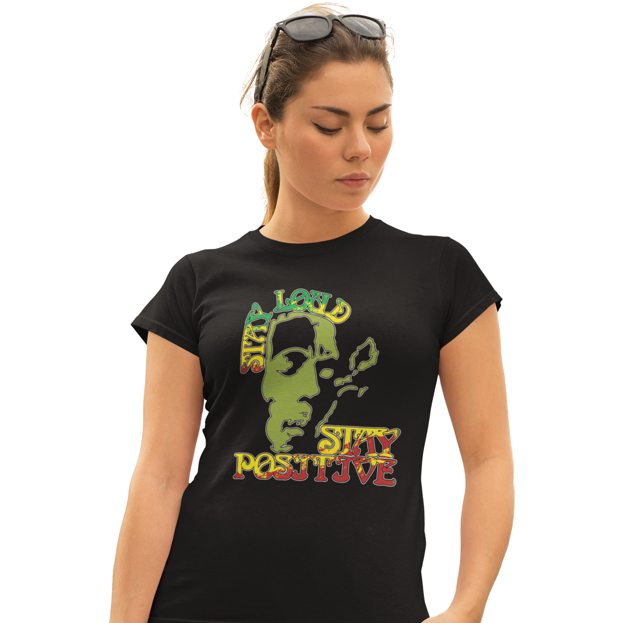 Stay Positive Graphic Tee – Women’s Softstyle