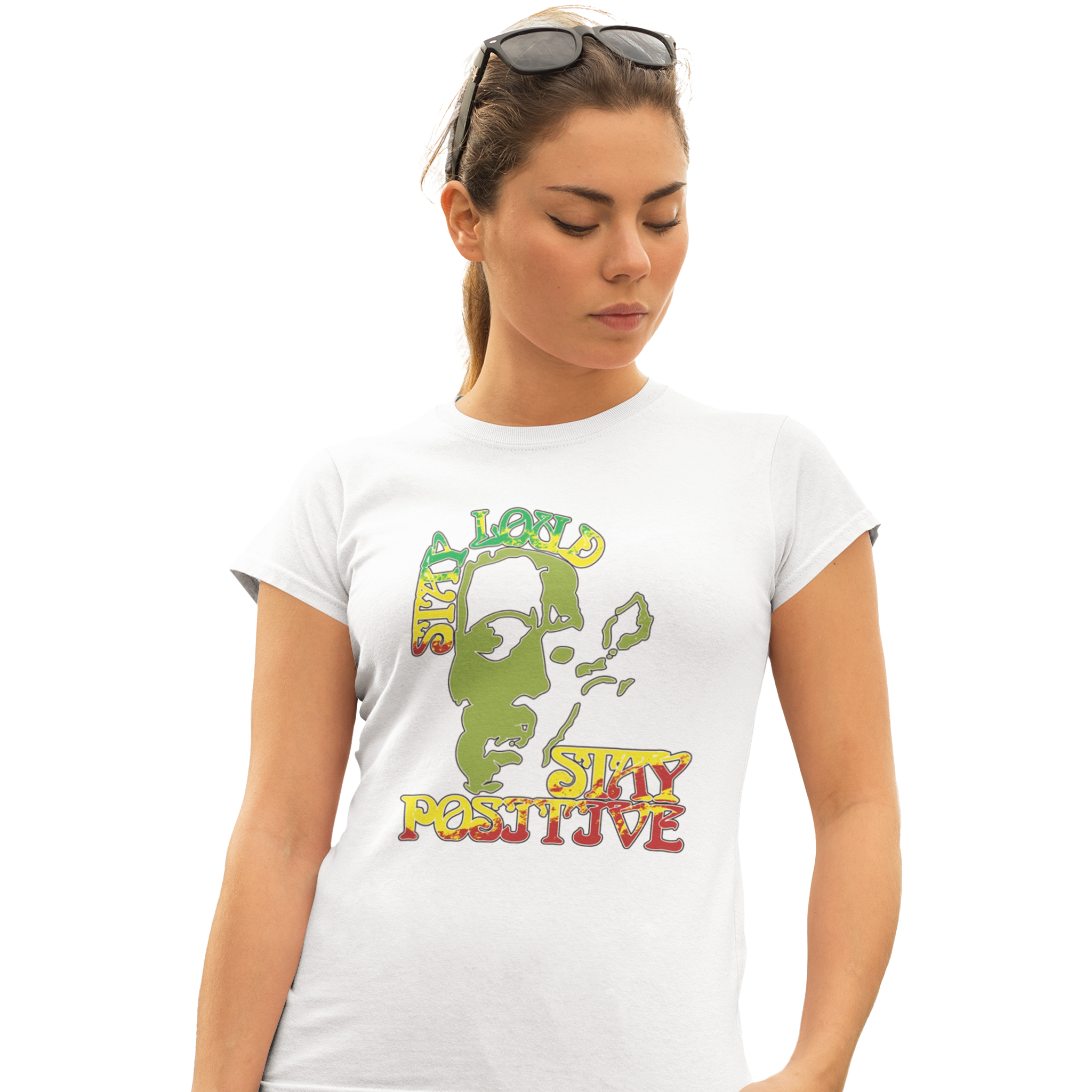 Stay Positive Graphic Tee – Women’s Softstyle